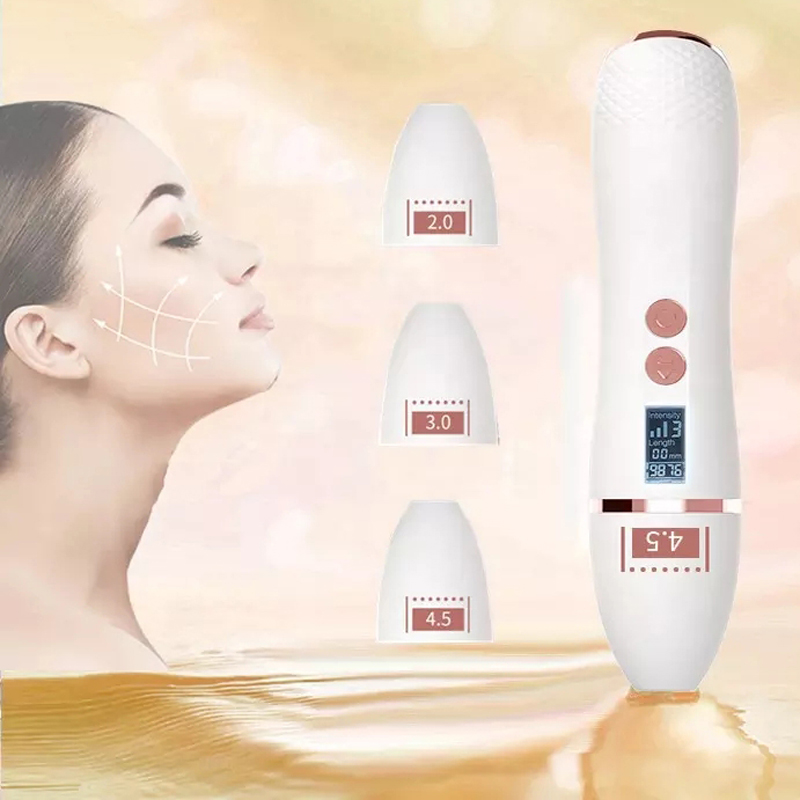 7D Mini Hifu Multifunctionele ultrasone gefocust gezicht Beauti Instrument Skin Trachering Facial Massager Hoge intensiteit Hifu Face Lift Beauty Device